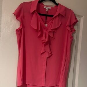 Calvin Klein Vibrant Pink Ruffle Top